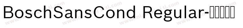 BoschSansCond Regular字体转换